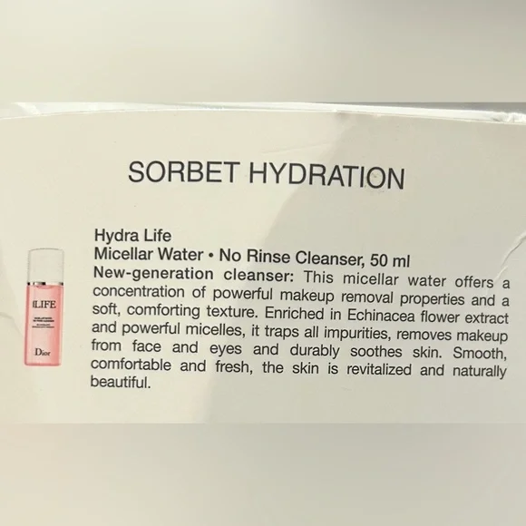 New Dior Pouch & Beauty Bundle With Dior Hydra Life Micellar Cleanser (10 Items) - Picture 12 of 16